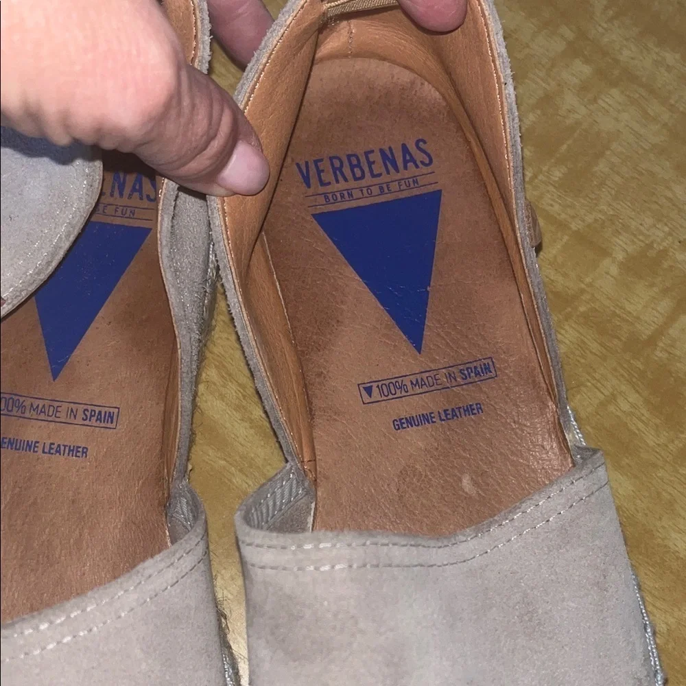 Verbenas Beige / grey Suede Espadrilles made in Spain size 41